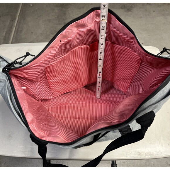 Multi Pocket Canvas Tote Bag with Zipper, Medium Work Bag Compartments Unisex - Picture 8 of 8